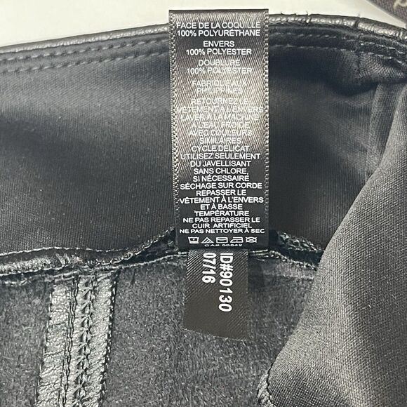 Express Skirt Womens 6 Black Faux Leather Pencil Knee Length‎ Goth Rocker Biker - Picture 10 of 14